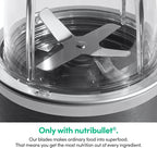 nutribullet personal blender for shakes, smoothies, food prep, and frozen blending, 24 ounces, 600 watt, gray, (nbr-0601)