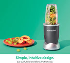 nutribullet personal blender for shakes, smoothies, food prep, and frozen blending, 24 ounces, 600 watt, gray, (nbr-0601)