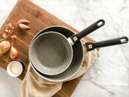 J.A. Henckels International Tuscany 2-pc 8-inch & 10-inch Aluminum Nonstick Fry Pan Set - Granite