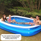ARTF 1.3/1.5/1.8/2.1/2.6m Inflatable Swimming Pool,Summer LarInflatable Family Outdoor Rectangle Swimming Pool, Garden, Parties, Apply to Kids and Adults,Family Kids Water Play Fun Backyard Toy