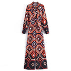 printed jumpsuit with belt