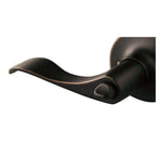 Stratford Oil Rubbed Bronze Privacy Bed/Bath Door Lever with Universal 6-Way Latch (12-Pack)