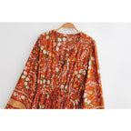 drawstring waist tassel summer dress