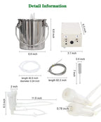 Lyn MilMachine for Goats, Automatic Pulsation Vacuum Pump Milker Food-Grade Goat MilMachine, Portable Farm Supplies for Nigerian Dwarfs, Nubian Mix (3L,US Plug)