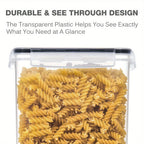 12pcs Airtight Food StoraContainers: BPA Plastic Kitchen Canisters For Flour, Sugar, Cereal &amp; Labels
