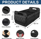 Deosk Car Trunk Organzier and Storage with 6 Big Pocket,Car Accessories for Women/Men 70L Waterproof Polyester Trunk Organzier for Car/SUV/Minivan/Truck(Large, Black)