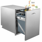 Pull Out Trash Drawer 17.7"x22.8" Trash Bin  Outdoor Kitchen BBQ Island