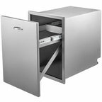 Pull Out Trash Drawer 17.7"x22.8" Trash Bin  Outdoor Kitchen BBQ Island