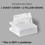 HIG 3 Piece Chic King Ruffle Duvet Cover Off - Handmade Rustic Ruffle - 100 Pre-Washed Microfiber Bedding Natural Wrinkle &amp; Breathable Zipper Closure &amp; Corner Ties (Hans), Hans-Off White