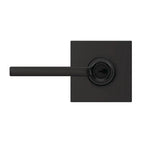 Custom Latitude Matte Black Collins Trim Keyed Entry Door Lever