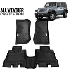 2015 Jeep Wrangler ALL WEATHER PROTECTION Durable Floor Mats Floorliner Black