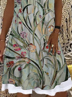 Loose Fashion Digital Printing Casual Shift Dress