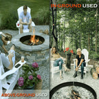 2mm thick Steel Campfire Fire Ring Solid  - Power coated - Lar48D x 12H