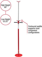 Sunex 6809A, Underhoist Support Stand, ¾ Ton Capacity, 12 Inch Diameter Base, Contoured Saddle, Bearing Mounted Spin Handle, Self-LocACME Threaded Screw, Supports Vehicle Components