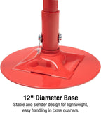 Sunex 6809A, Underhoist Support Stand, ¾ Ton Capacity, 12 Inch Diameter Base, Contoured Saddle, Bearing Mounted Spin Handle, Self-LocACME Threaded Screw, Supports Vehicle Components