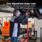 Sunex 6809A, Underhoist Support Stand, ¾ Ton Capacity, 12 Inch Diameter Base, Contoured Saddle, Bearing Mounted Spin Handle, Self-LocACME Threaded Screw, Supports Vehicle Components