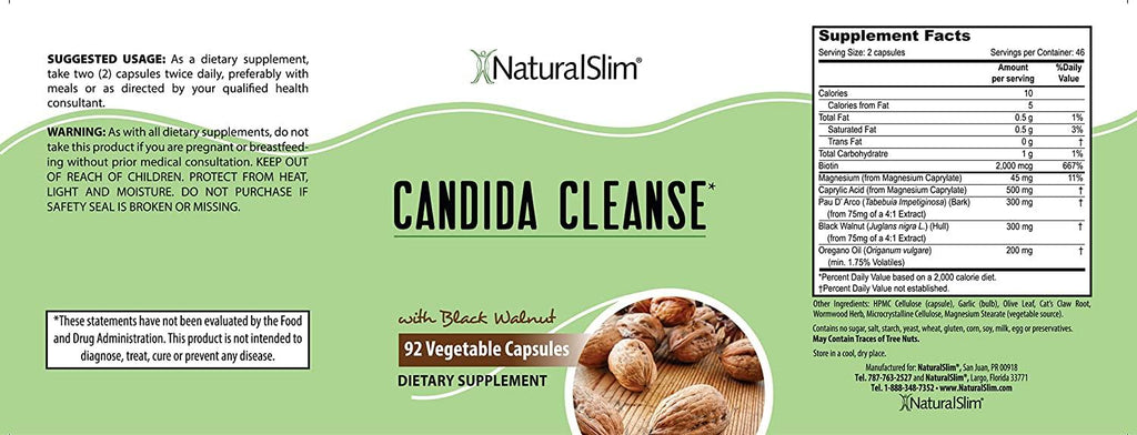 NaturalSlim Candiseptic Kit with Probiotics for Colon Detox & Cleanse - Immune System & Metabolism Support Kit (3 Pack)