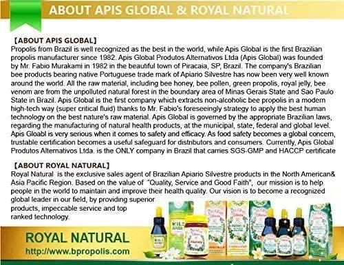 Official Distributor - 1 Box (25 Bottles) Apiario Silvestre Brazilian Green Bee Propolis Liquid - Cereal Alcoholic Extract 30 ml
