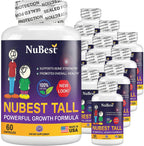NuBest Tall 60 Capsules - Powerful Bone Growth Formula - Peak Bone Strength Capsules- Herbal Bone Health Supplement - for People Who Don’t Drink Milk Daily (Pack of 12)