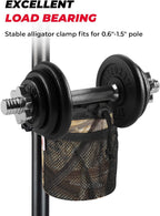 kemimoto Walker Cup Holder, Oxford Fabric Motorcycle Drink Holder with 0.6"-1.5" Alligator Clamp, Universal Water Bottle Holder for Motorcycle, ATV, Scooter, Boat, Kayak, Bike, Walker,Yellow Camo