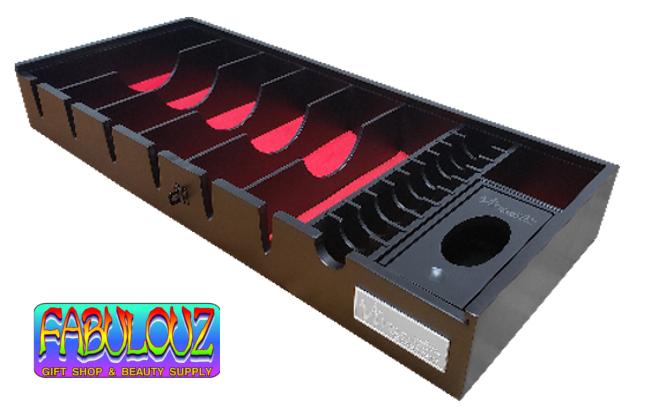 Professional Countertop Tray Station Organizer 8 Black