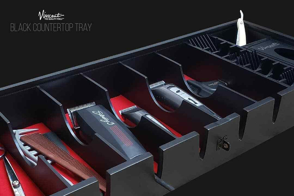 Professional Countertop Tray Station Organizer 8 Black