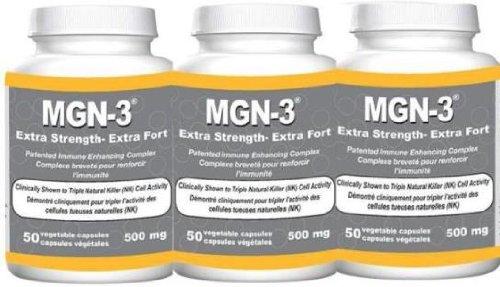 MGN-3 3-Bottles 500 milligrams Double Stength (3 X 50 Vegetarian Capsules) Brand: MGN-3