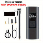 6000mAh Portable Cordless Tire Inflator: 150PSI Digital Air Pump for Cars, Bikes, and Boats