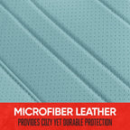 Motor Trend Seat Cover for Cars Trucks SUV, Faux Leather Rear Bench Mint Padded Car Seat Cover with Storage Pockets, Premium Interior Car Seat Cover