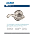 Flair Bright Brass PassaHall/Closet Door Lever