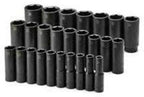SK Hand Tools 4047 26-Piece 1/2-Inch Drive 6 Point Deep Metric Impact Socket Set