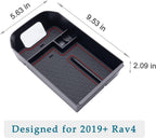 JDMCAR Center Console Tray Organizer Compatible with Toyota RAV4 Accessories 2023 2023 2023 2023 2023 and 2021-2023 RAV4 Prime, Armrest Insert Container ABS Material Secondary Storage Box-Red
