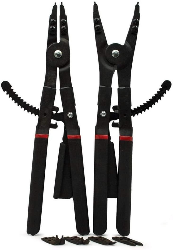 CHUNSHENN Pliers, Pliers 16 Inch 2Pcs LarCirclip Snap Ring Pliers Set Retaining Ring Ratcheting with Xtra Tips Multifunction tool Hand Tools Safe