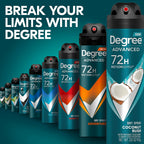 Degree Men Advanced Antiperspirant Deodorant Dry Spray Coconut Rush 3 Count 72-Hour Sweat and Odor Protection Deodorant for Men With MotionSense Technology 3.8 oz