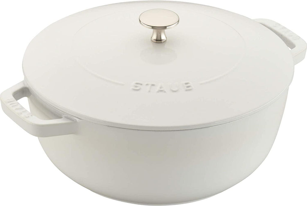 Staub Cast Iron 3.75-qt Essential French Oven - White, Made in France