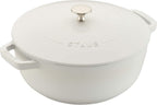 Staub Cast Iron 3.75-qt Essential French Oven - White, Made in France