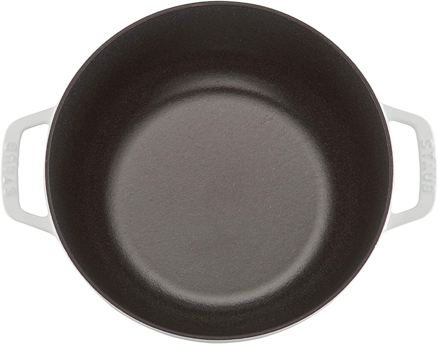 Staub Cast Iron 3.75-qt Essential French Oven - White, Made in France