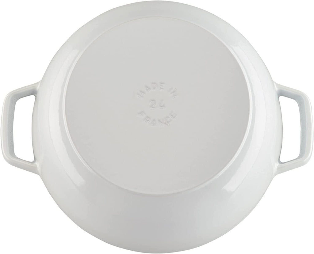 Staub Cast Iron 3.75-qt Essential French Oven - White, Made in France