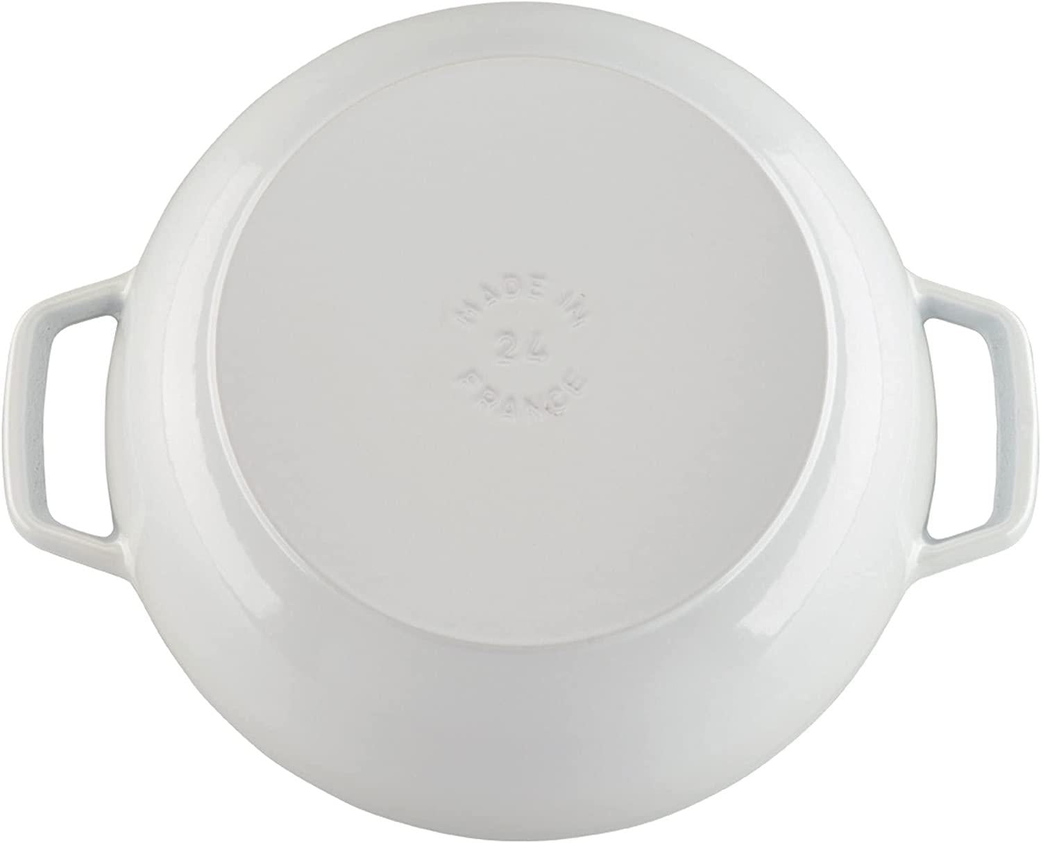 Staub Cast Iron 3.75-qt Essential French Oven - White, Made in France