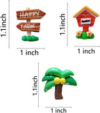 ZOSTLAND Coconut Tree Car Decorative Clip,Mailbox Car Air Fresheners,Road Signs Car Vent Clip,Auto Interior Decoration Accessories,Car Decor Gift for Women,Men (3pcs Holiday)