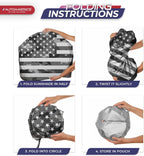Autoamerics 1-Piece Windshield Sun Shade Gray Camo American Flag USA  - Foldable Car Front Window Sunshade for Most Sedans SUV Truck - Blocks Max UV Rays and Keeps Your Vehicle Cool - Medium
