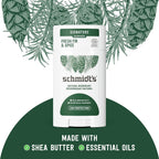 Schmidt's Aluminum Free Natural Deodorant for Women and Men, Fresh Fir &amp; Spice with 24 Hour Odor Protection, Certified Natural, Cruelty Free, Vegan Deodorant 2.65oz 2-pk