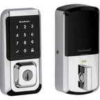 HALO Polished Chrome Touchscreen Wi-Fi Electronic Single-Cylinder Smart Lock Deadbolt featuring SmartKey Security