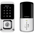 HALO Polished Chrome Touchscreen Wi-Fi Electronic Single-Cylinder Smart Lock Deadbolt featuring SmartKey Security