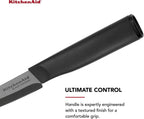 KitchenAid Classic Ceramic Paring Knife with Custom-Fit Blade Cover, Sharp Kitchen Knife, Dishwasher-Safe, 3.5-Inch, Black