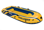 Inflatable Raft Boat Set With Pump And Oars, Yellow (3 Pack)