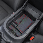 JDMCAR Center Console Tray Organizer Compatible with Toyota RAV4 Accessories 2023 2023 2023 2023 2023 and 2021-2023 RAV4 Prime, Armrest Insert Container ABS Material Secondary Storage Box-Red