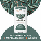 Schmidt's Aluminum Free Natural Deodorant For Women And Men, Hemp Seed Oil &amp; Sage With 24 Hour Odor Protection, Certified Natural, Cruelty Free, Vegan Deodorant 2.65oz 2 Pack