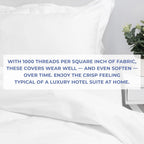 Kotton Culture 1000 Thread Count Queen Duvet Cover Cotton Egyptian Cotton with Zipper Closure &amp; Corner Ties Breathable All Season Soft Sateen Weave Comforter Cover (Queen/Full, White)