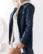 hooded trench coat with zipper pockets